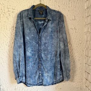 Chelsea & Theodore Blue Denim Blouse